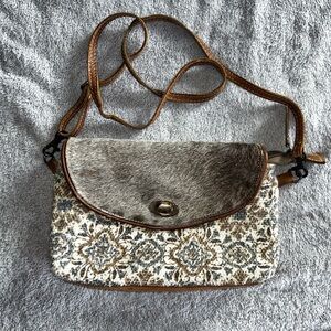 Myra Bag Brown and Cream Crossbody